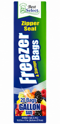 Best Select Zipper Seal Freezer &amp; Storage Bags – Gallon Size